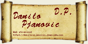 Danilo Pjanović vizit kartica